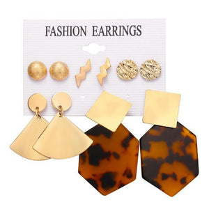 Geometric Tassel Dangle Earrings - Ctoox